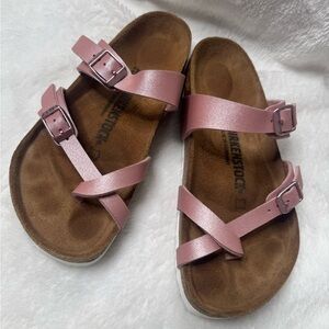 Birkenstock Women's Shiny Pink Sandals